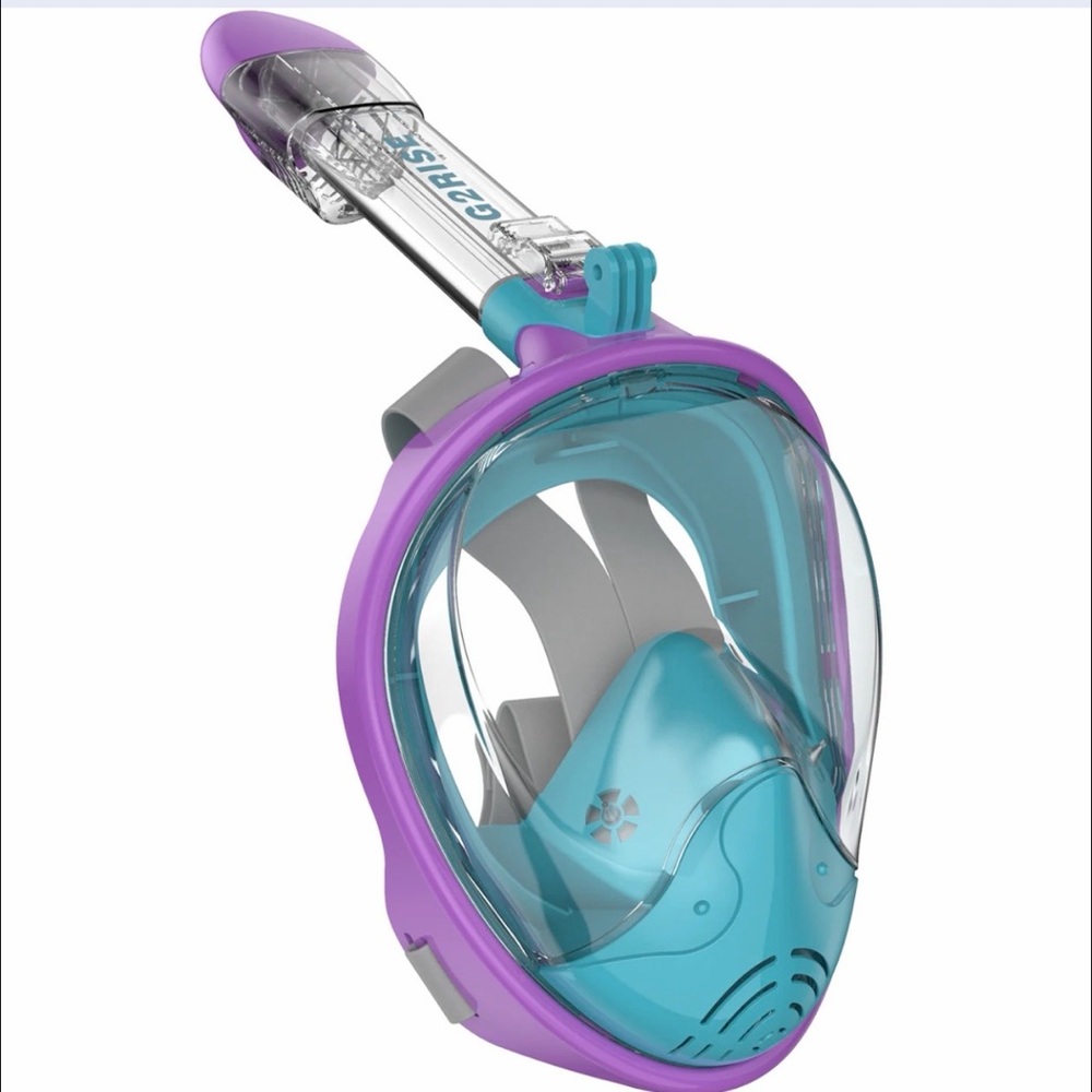 G2Rise SN01 Snorkeling Mask purple Blue Child’s XS with/Carrying Bag NWT